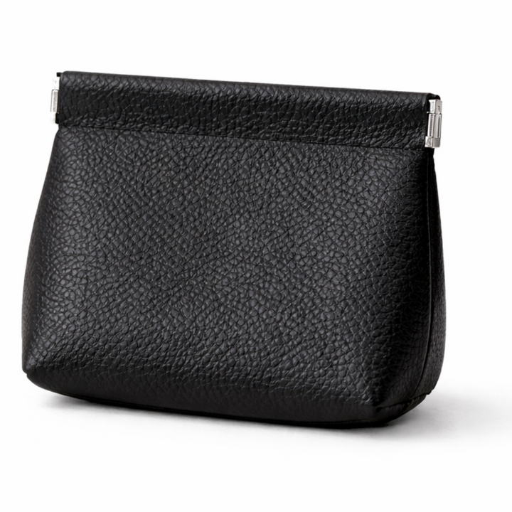Valen Leather Pouch in Black