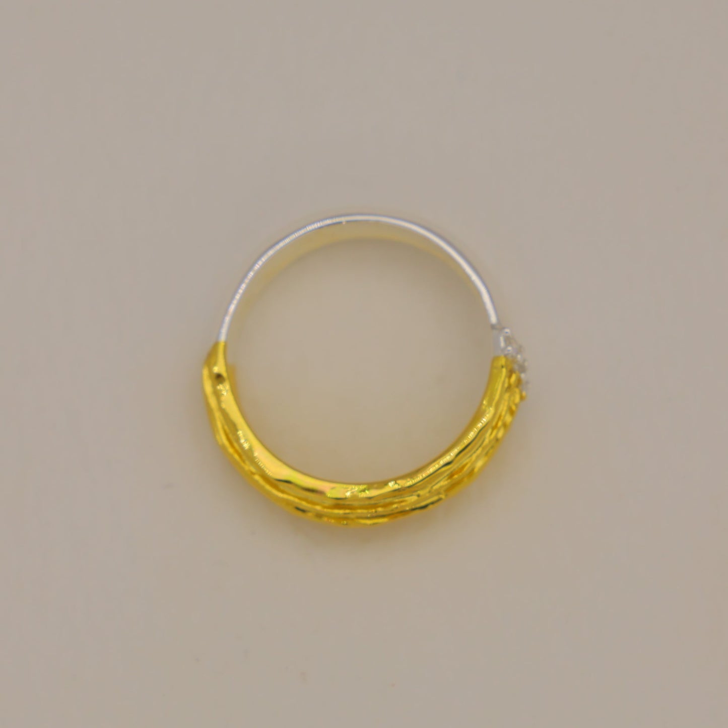 Valeriane Pave Wave Ring in 18K Gold over 925 Silver by MOA - view 4