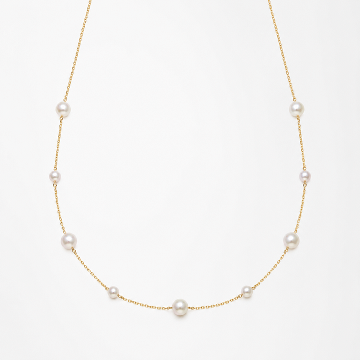 Violetta Akoya Pearl Necklace in 9K Gold by MOA - view 1