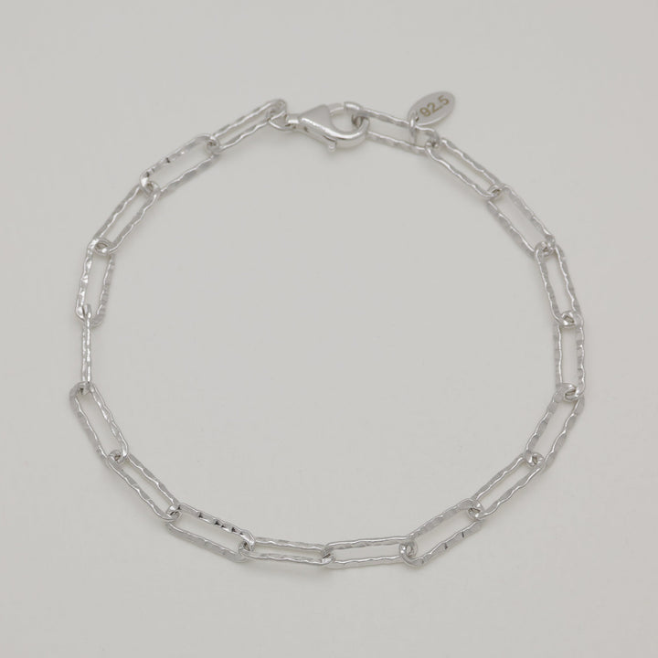 Violette Textured Chain Bracelet 925 Sterling Silver by MOA - view 1