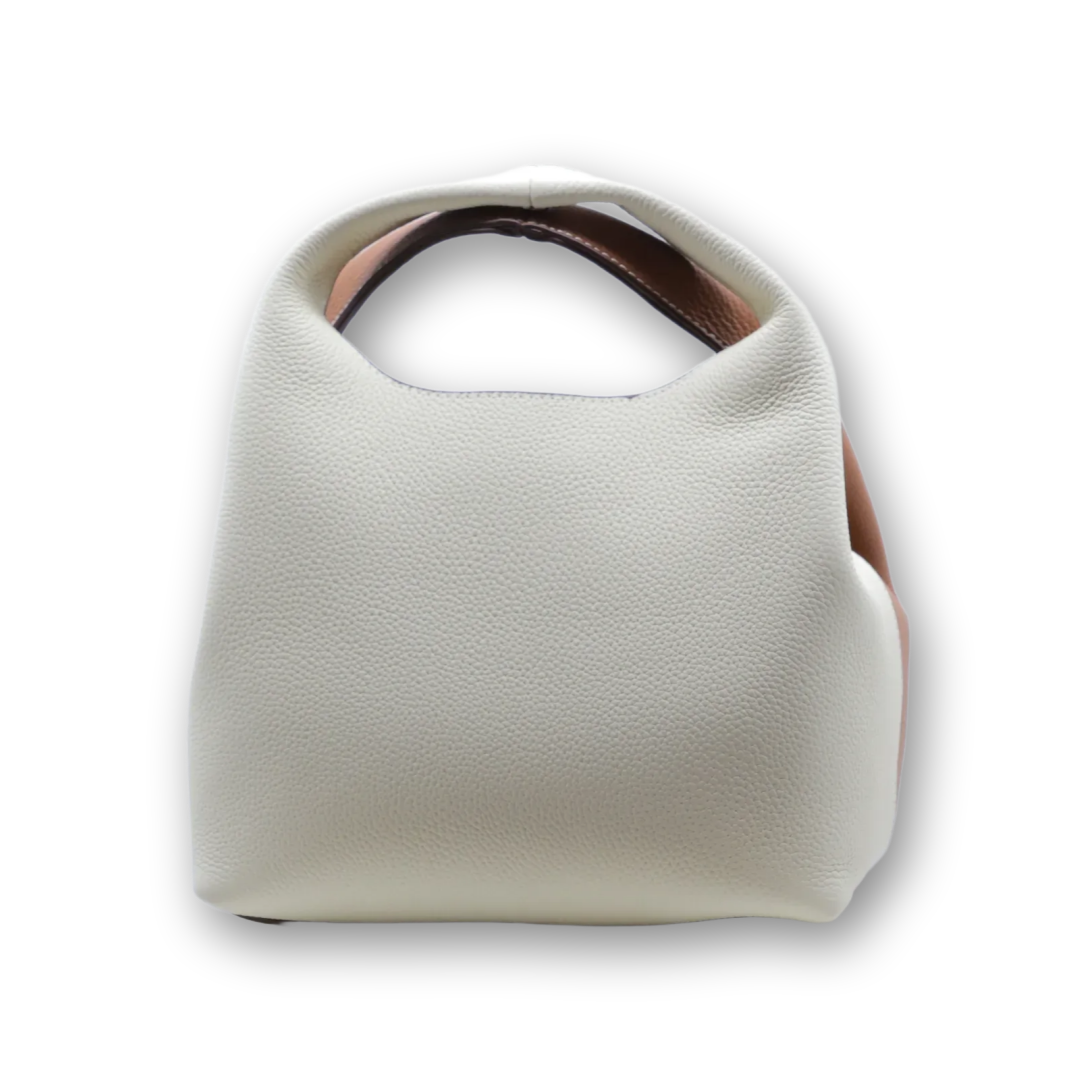 DANIELLE Leather bag - Tan/Cream