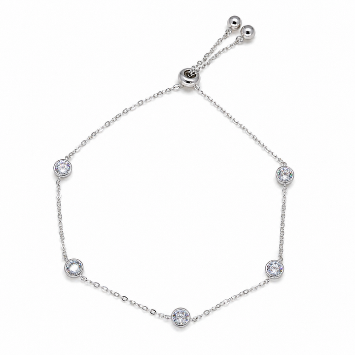 Éloane Bezel Bracelet in 925 Sterling Silver by MOA - enhanced white background main image