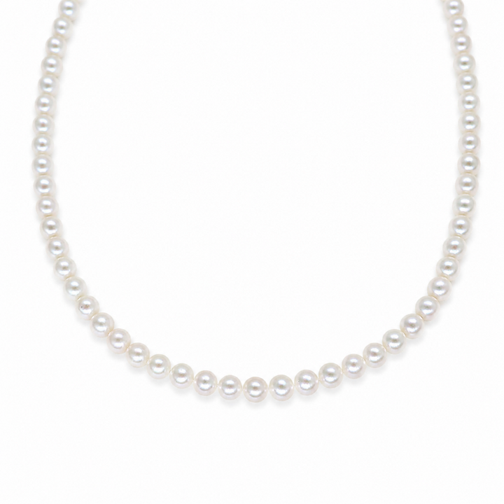 Marielle Adjustable Pearl Necklace in 925 Sterling Silver by MOA - enhanced white background main image