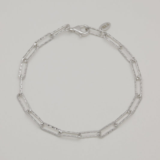 Violette Textured Chain Bracelet in 925 Sterling Silver