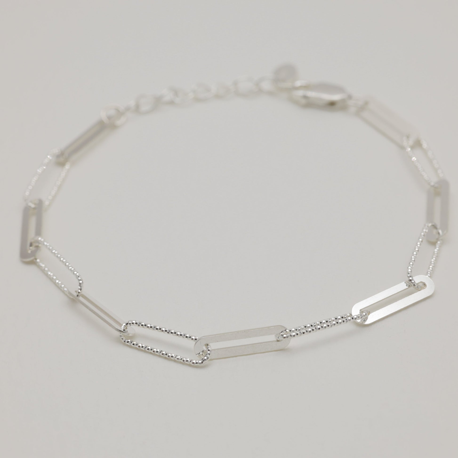 Side angle of the bracelet showing beaded texture detail