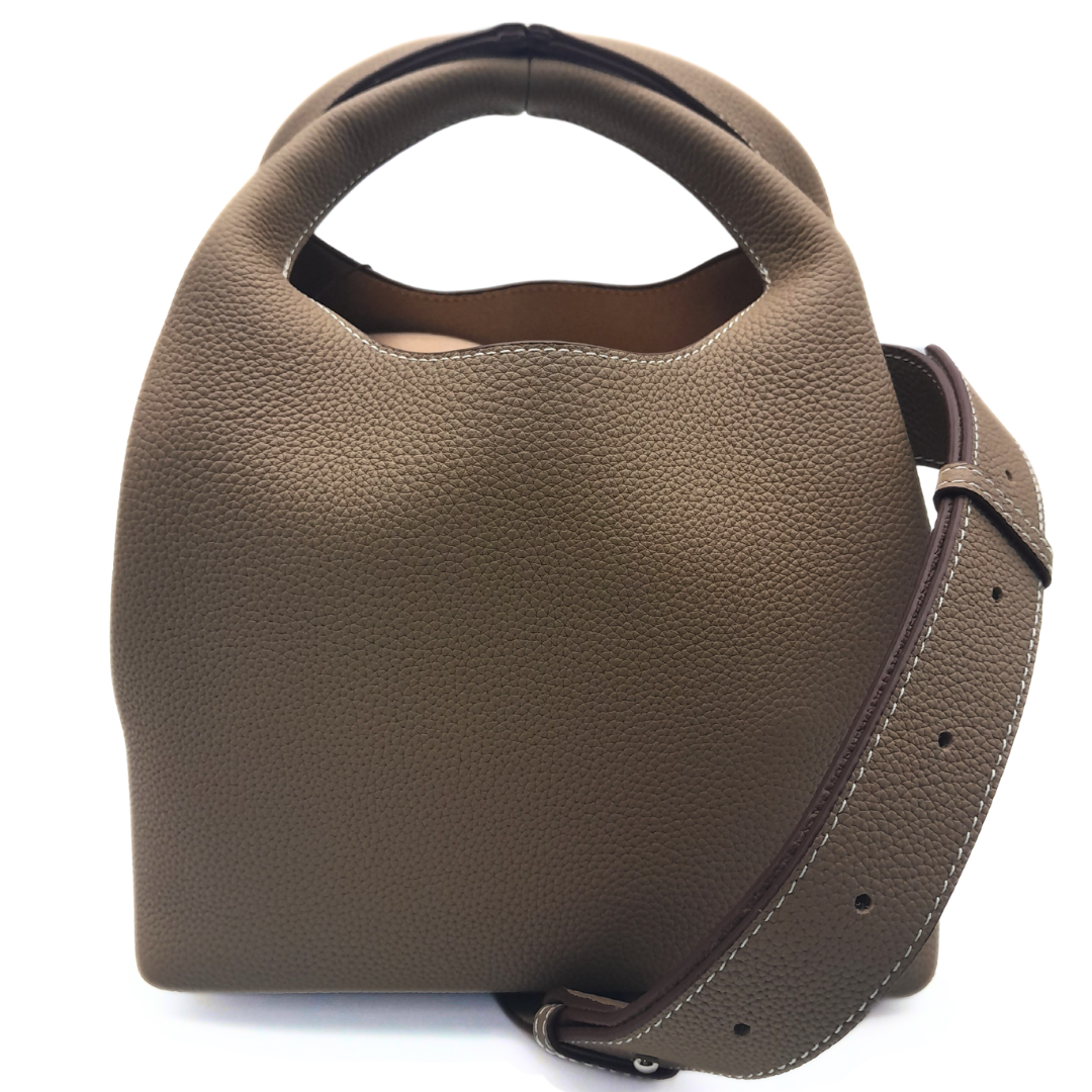 DANIELLE Leather bag - Gray