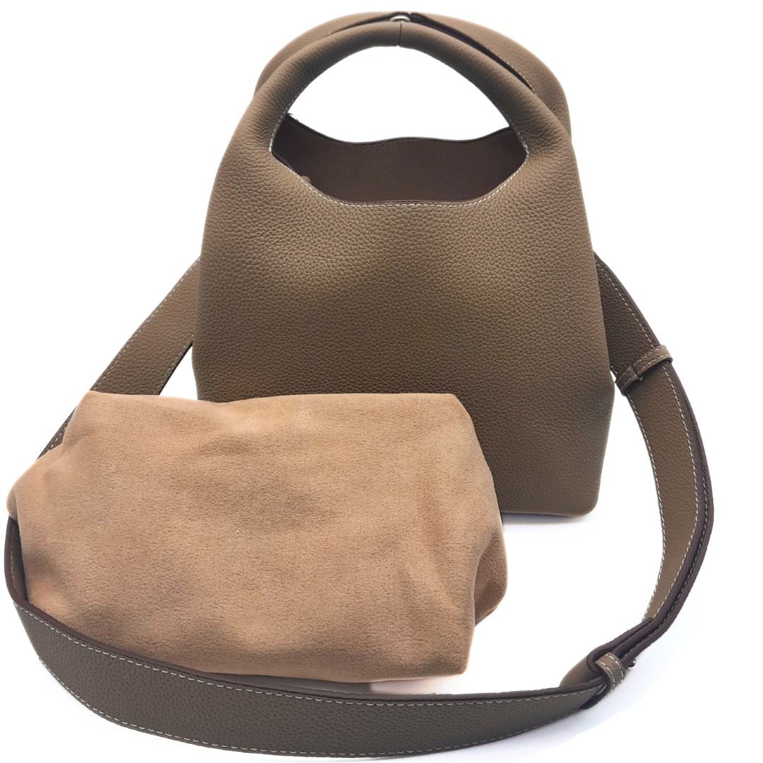 DANIELLE Leather bag - Gray