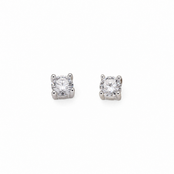 Maëlys Mini Stud Earrings in 925 Sterling Silver by MOA - enhanced white background main image