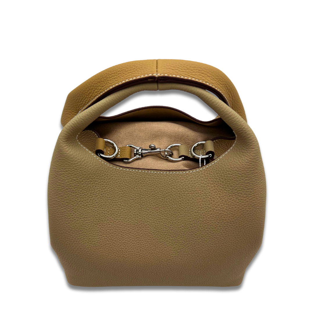 DANIELLE Leather bag - Tan/Taupe