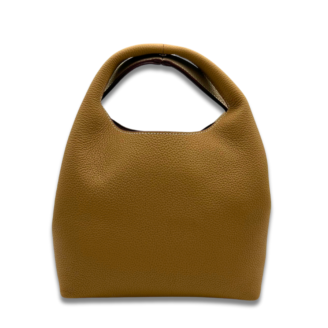 DANIELLE Leather bag - Tan/Taupe