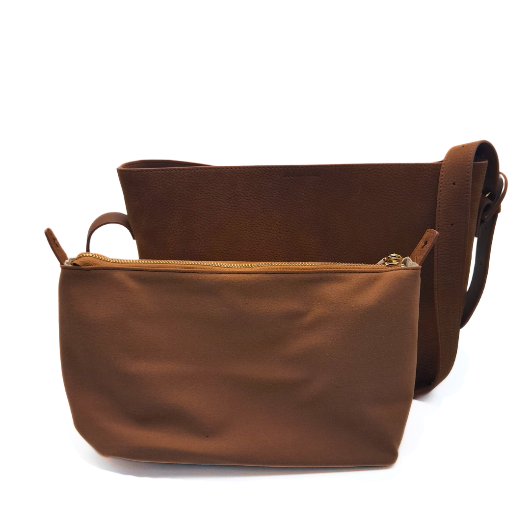 MAEVE Leather bag - Golden brown