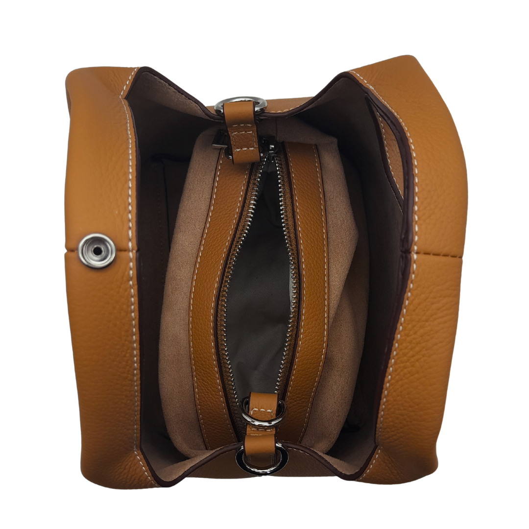 DANIELLE Leather bag - Tan