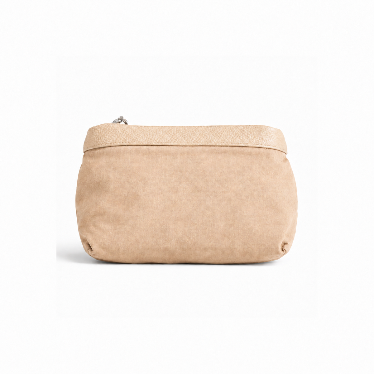 Evara Apricot leather scoop bag removable inner pouch
