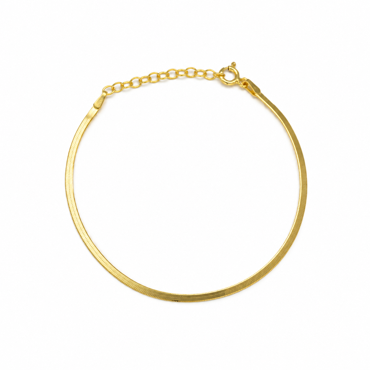 Odélie Herringbone Bracelet in 18K Gold Vermeil – full view