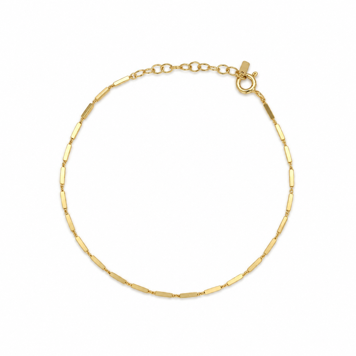 Colette Polished Bar Chain Bracelet in Gold Vermeil – full view