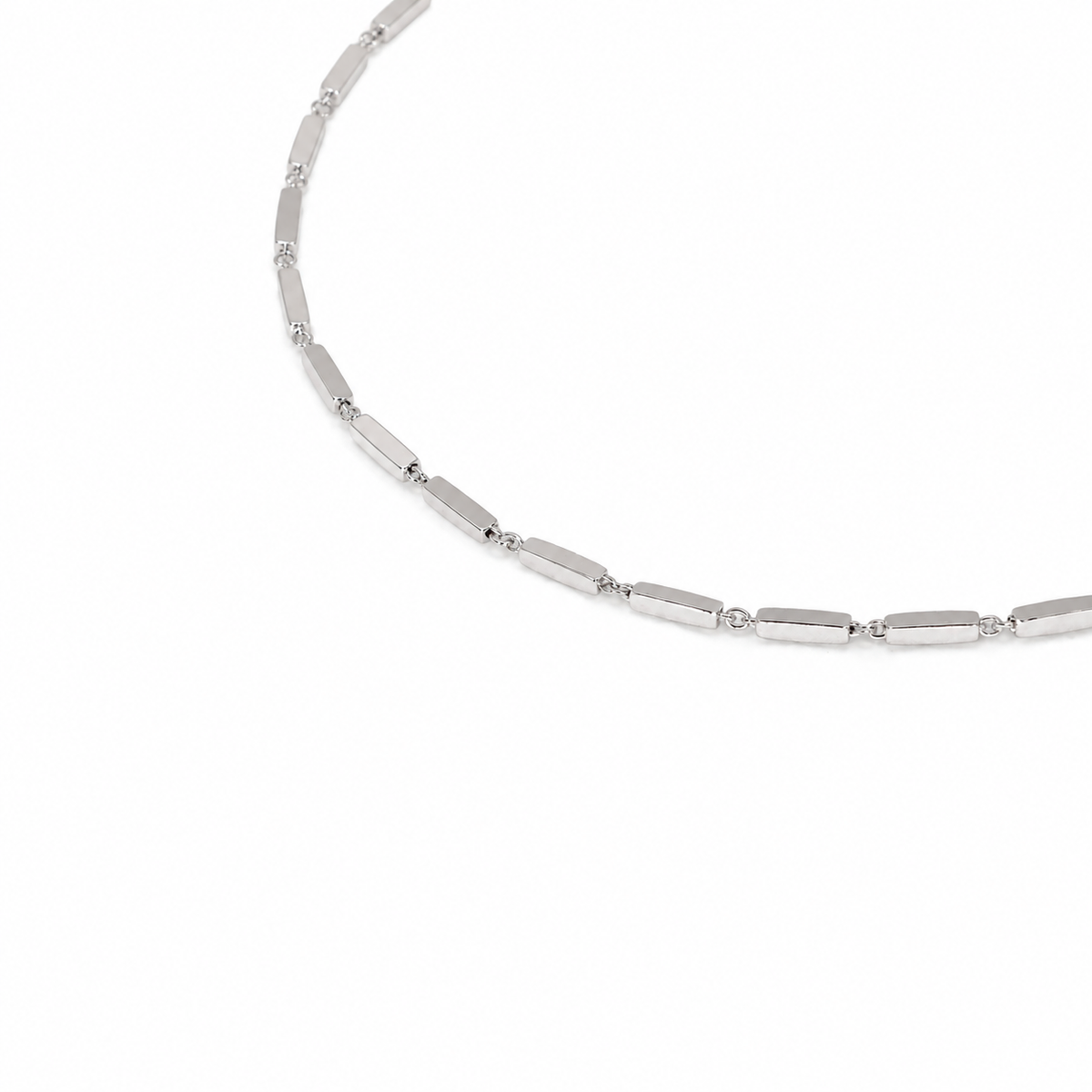 Colette Polished Bar Chain Bracelet in 925 Sterling Silver – bar link detail