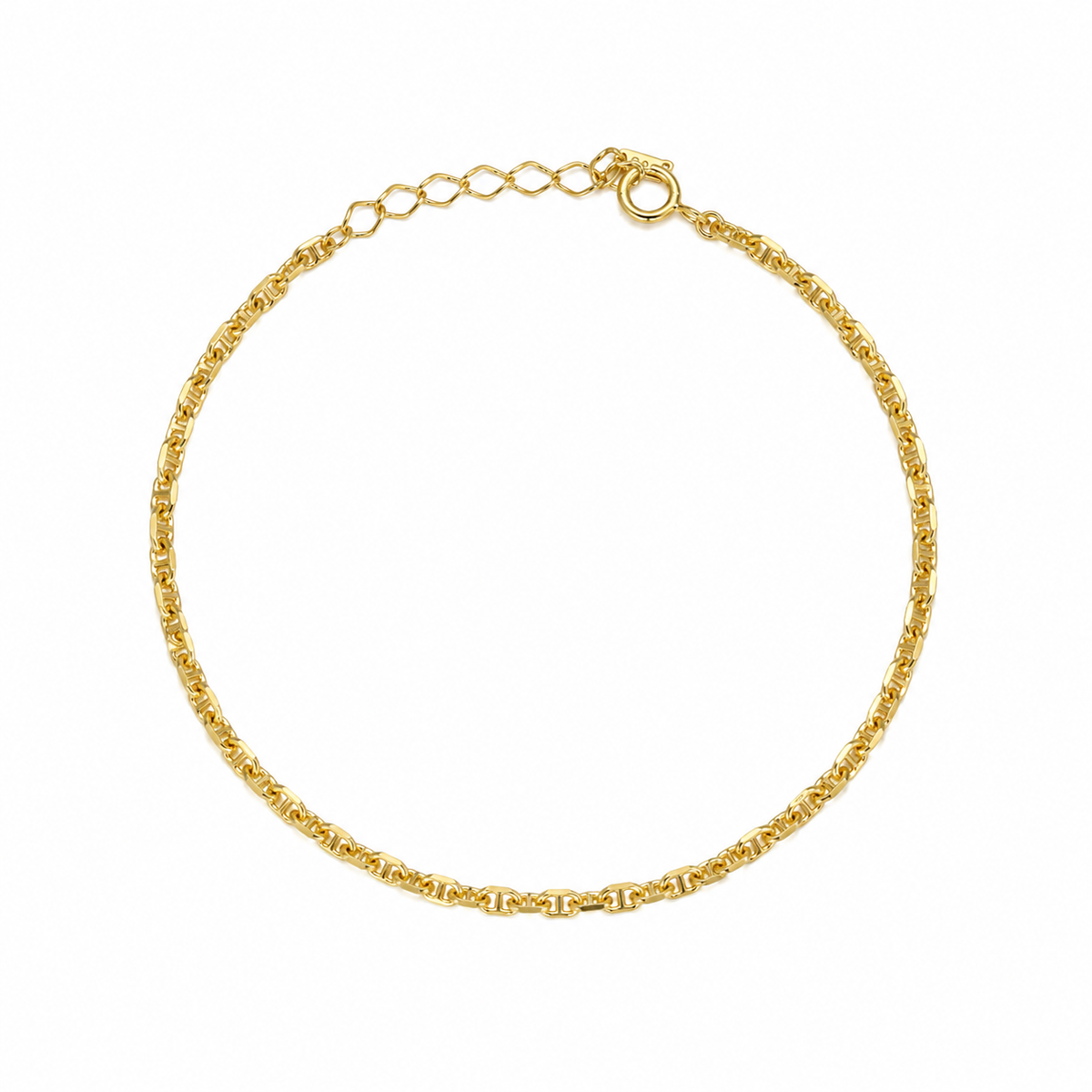 Camille Mariner Chain Bracelet in Gold Vermeil – full view