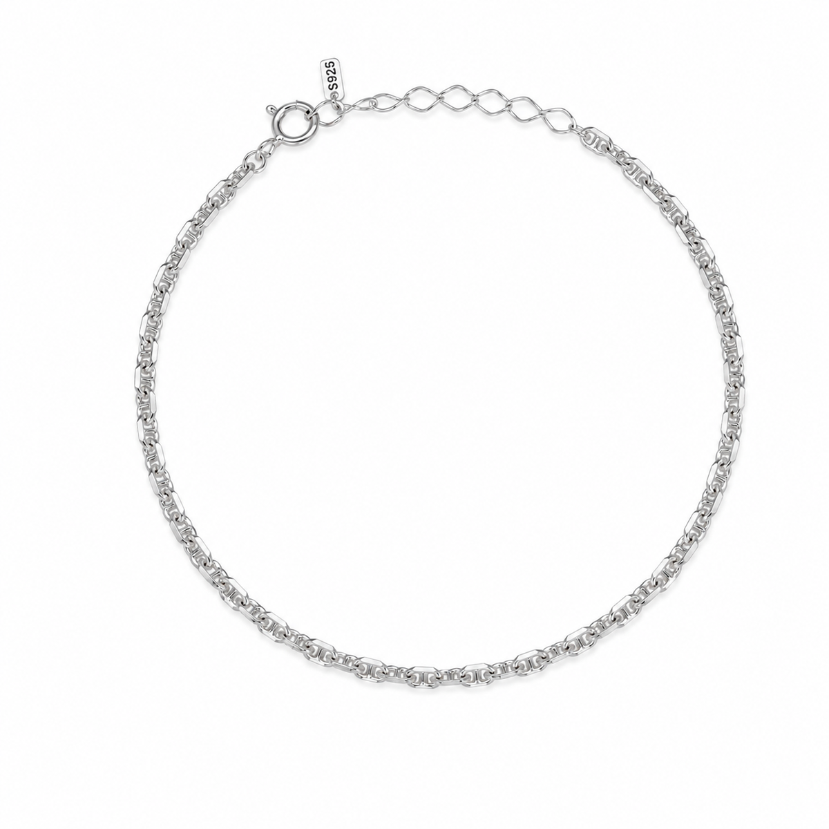 Camille Mariner Chain Bracelet in 925 Sterling Silver – full view