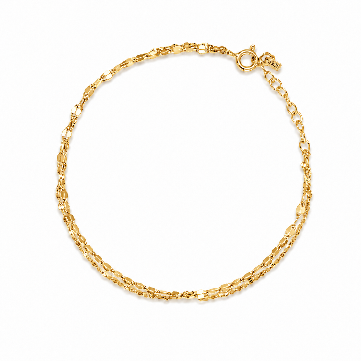 Amélie gold vermeil layered chain bracelet alternate view