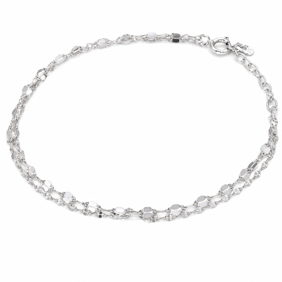 Amélie Layered Chain Bracelet in 925 Sterling Silver