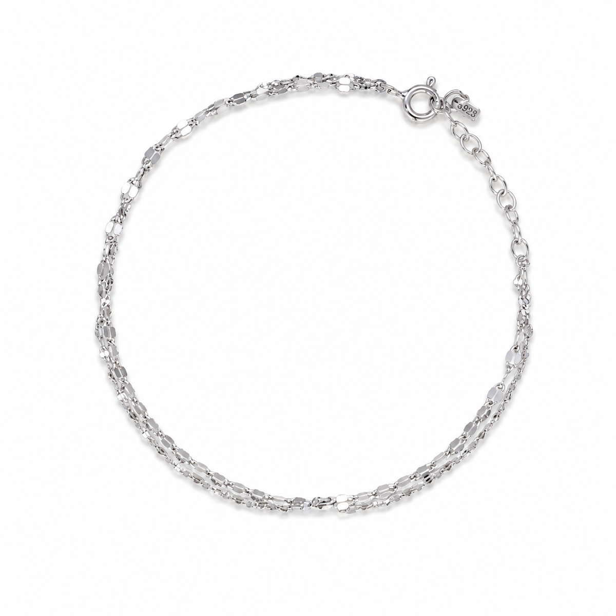 Amélie silver layered chain bracelet alternate view
