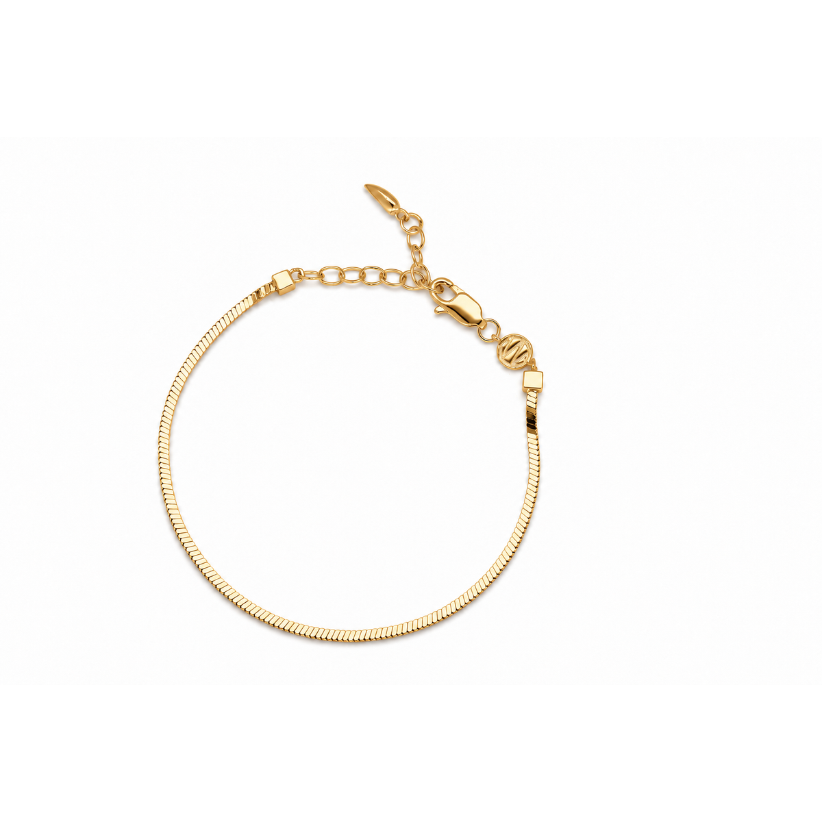 Éliane Snake Chain Bracelet in Gold Vermeil front view