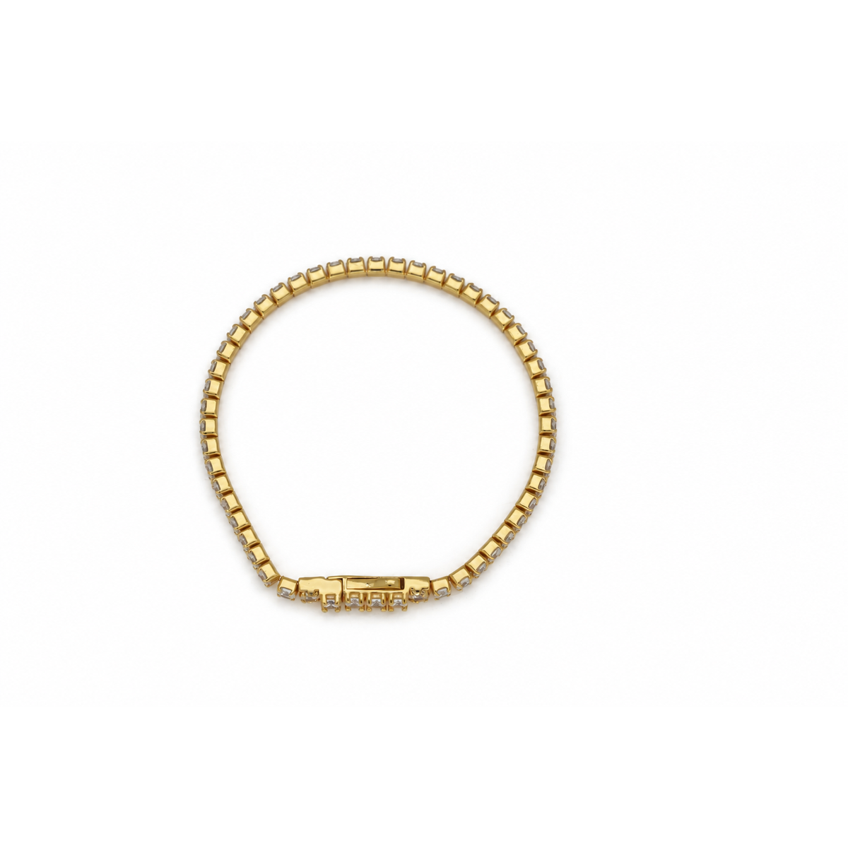 Aveline CZ Tennis Bracelet in Gold Vermeil top view