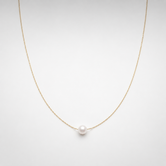 Lidia Akoya Pearl Necklace in 9K Gold