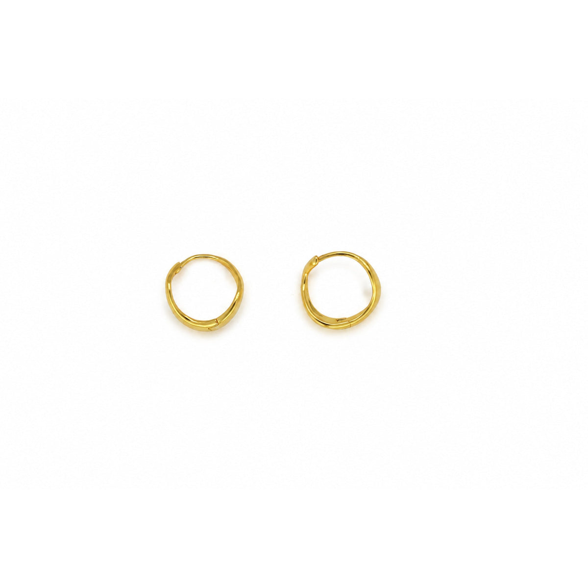 Maëlle Twisted Sculptural Hoop Earrings in Gold Vermeil back view