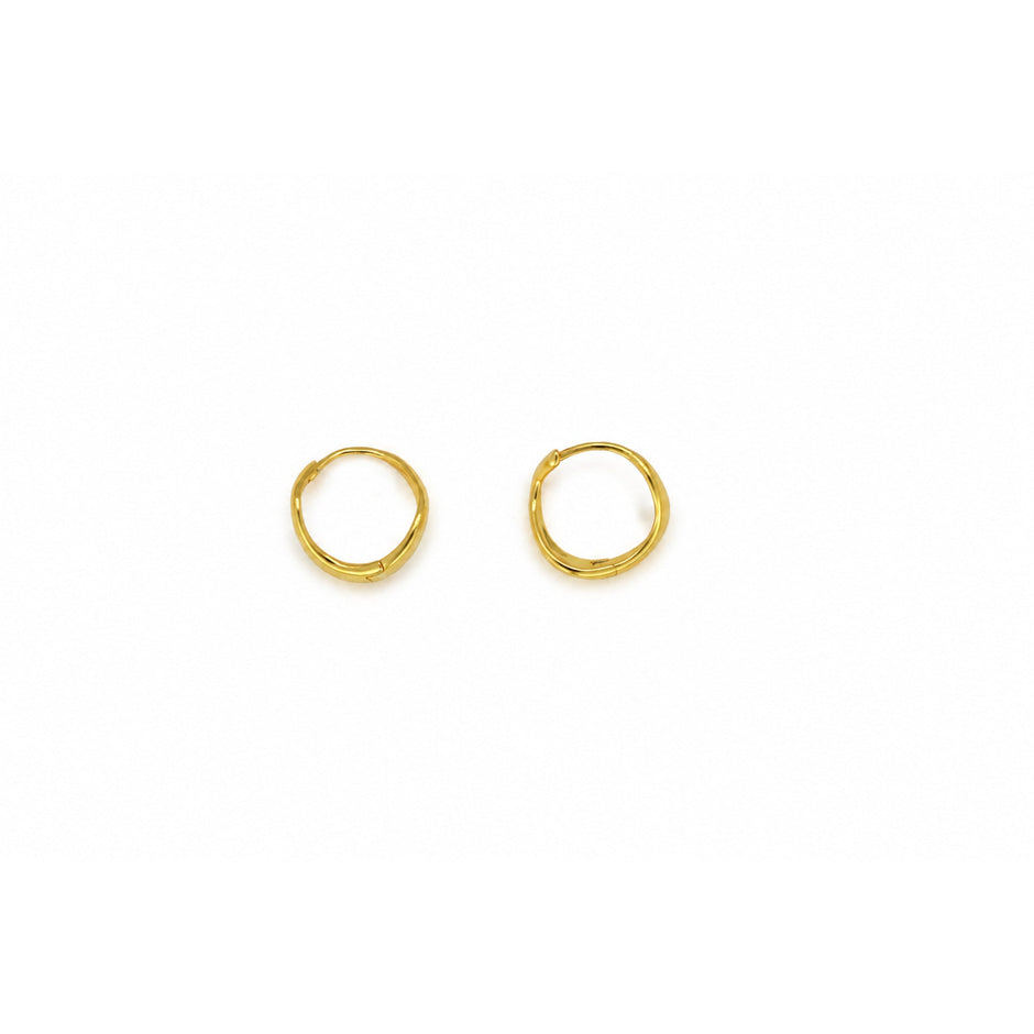 Maëlle Twisted Sculptural Hoop Earrings in Gold Vermeil back view