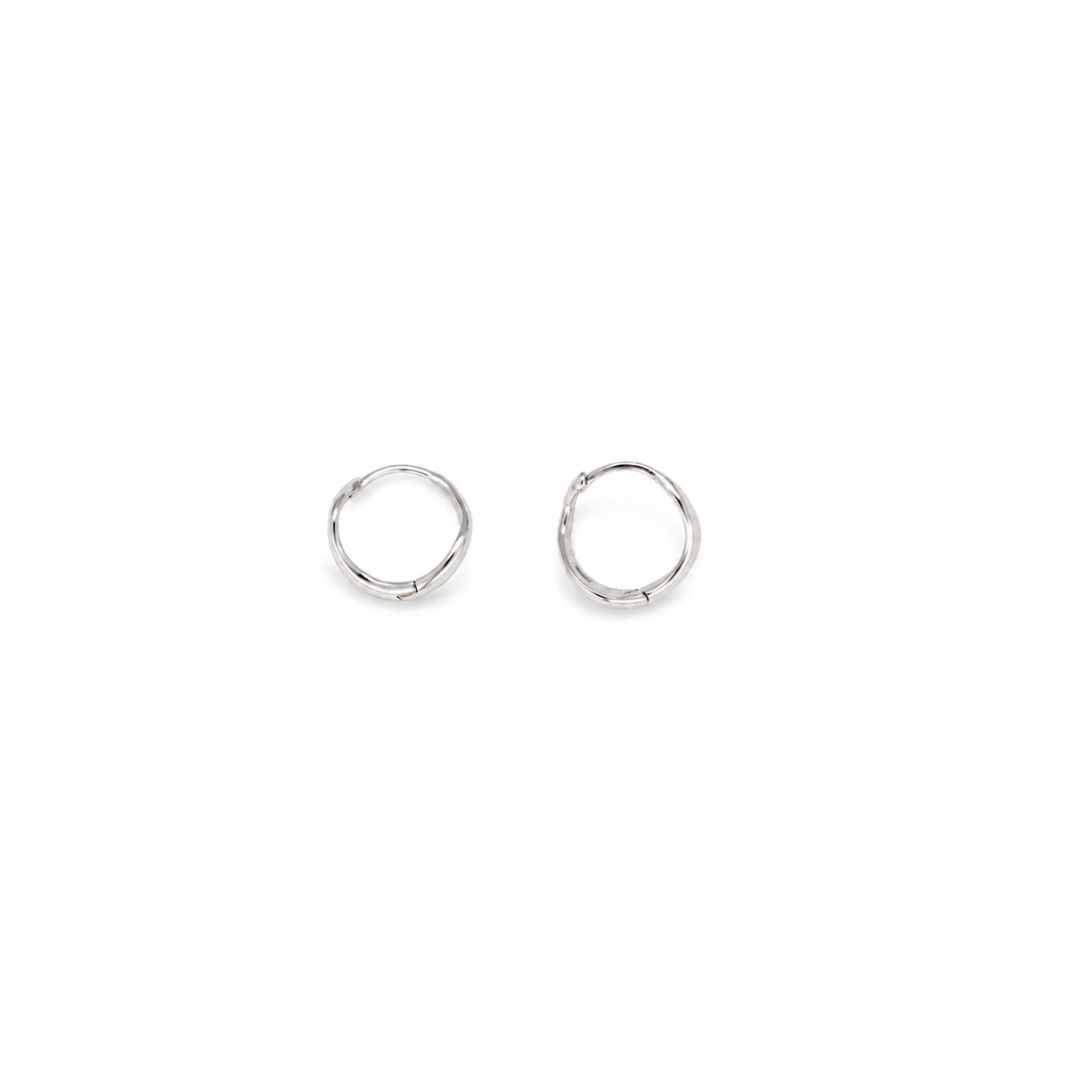 Maëlle Twisted Sculptural Hoop Earrings in 925 Sterling Silver back view