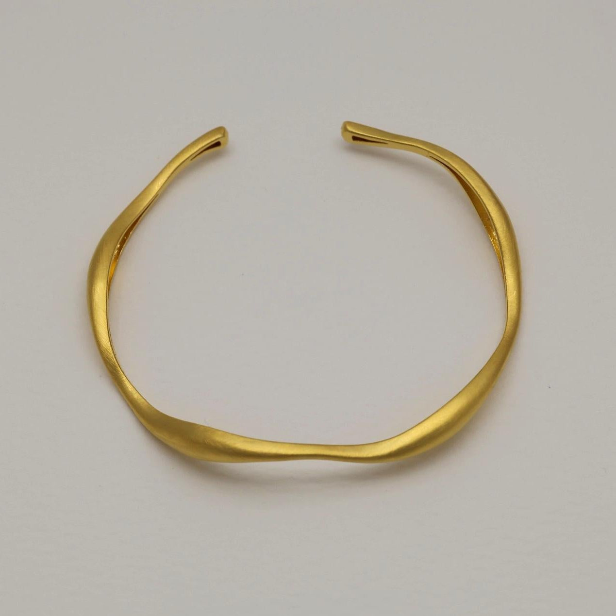 Halo Bracelet top-down view showing full open cuff shape and satin matte finish
