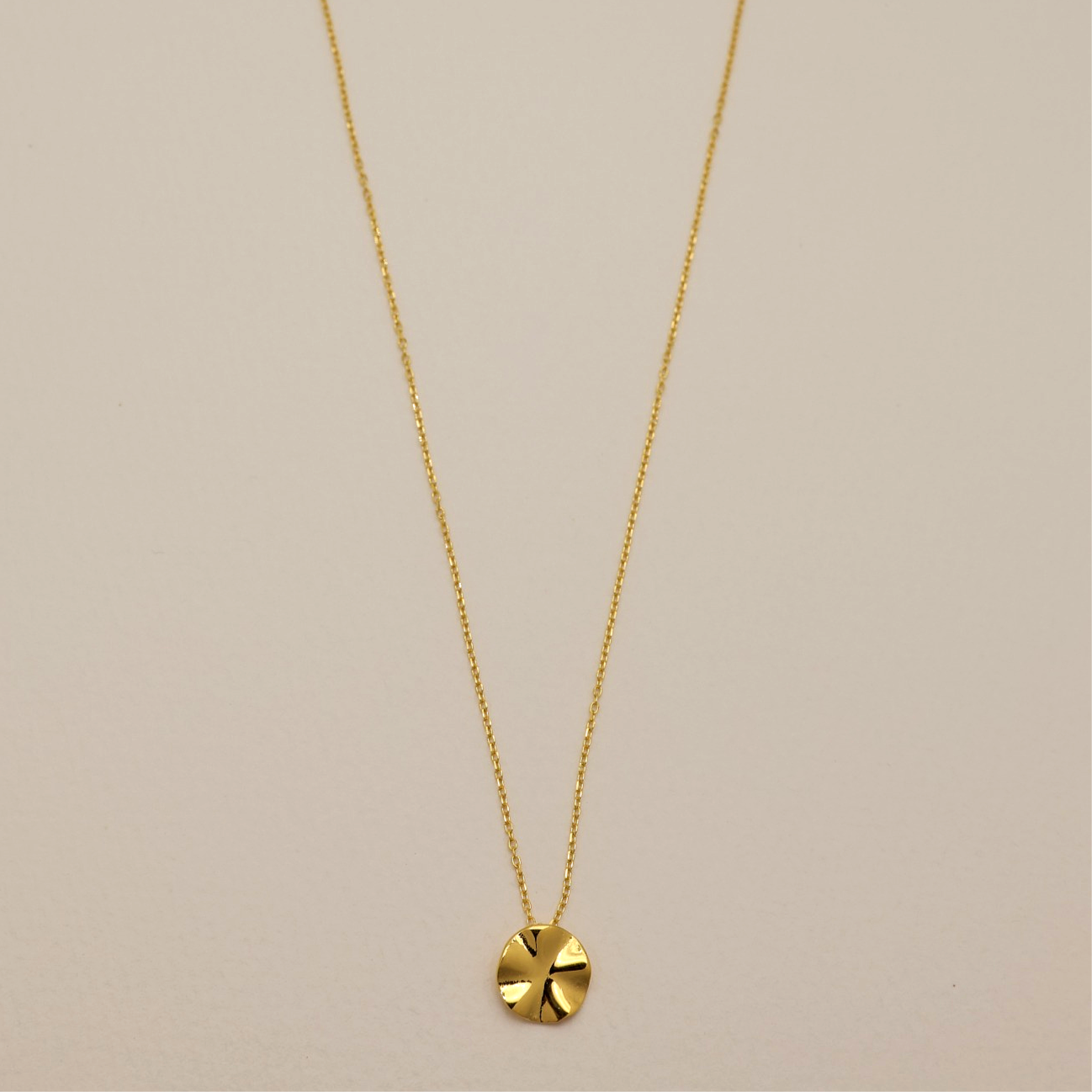 Full product view of the Éline Polished Necklace with high-shine finish