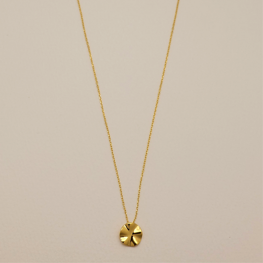 Full product view of the Éline Polished Necklace with high-shine finish