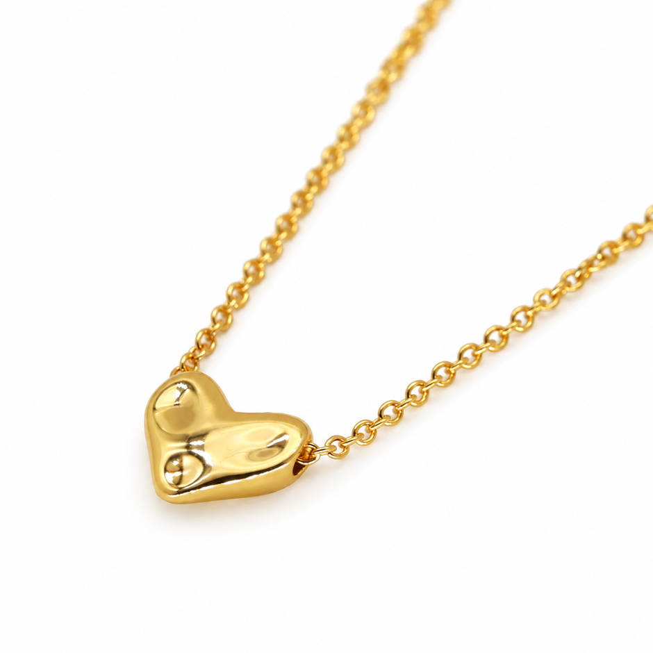 Leonie Petite Heart Necklace in 24K Gold Over 925 Silver by MOA - view 2