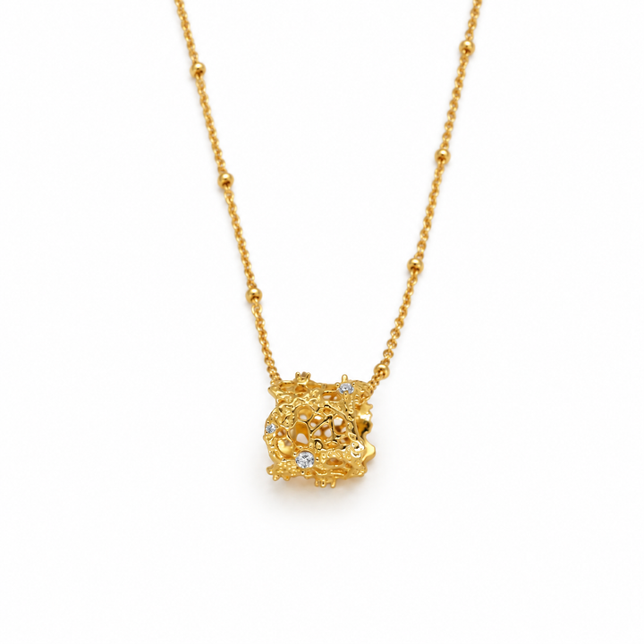 Thea Filigree Pendant Necklace 24K Gold by MOA - view 1