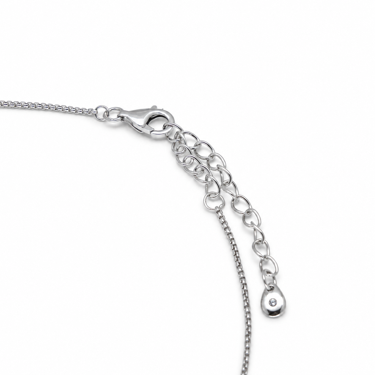 Celestine Beaded Necklace with Cubic Zirconia in 925 Sterling Silver by MOA - view 3