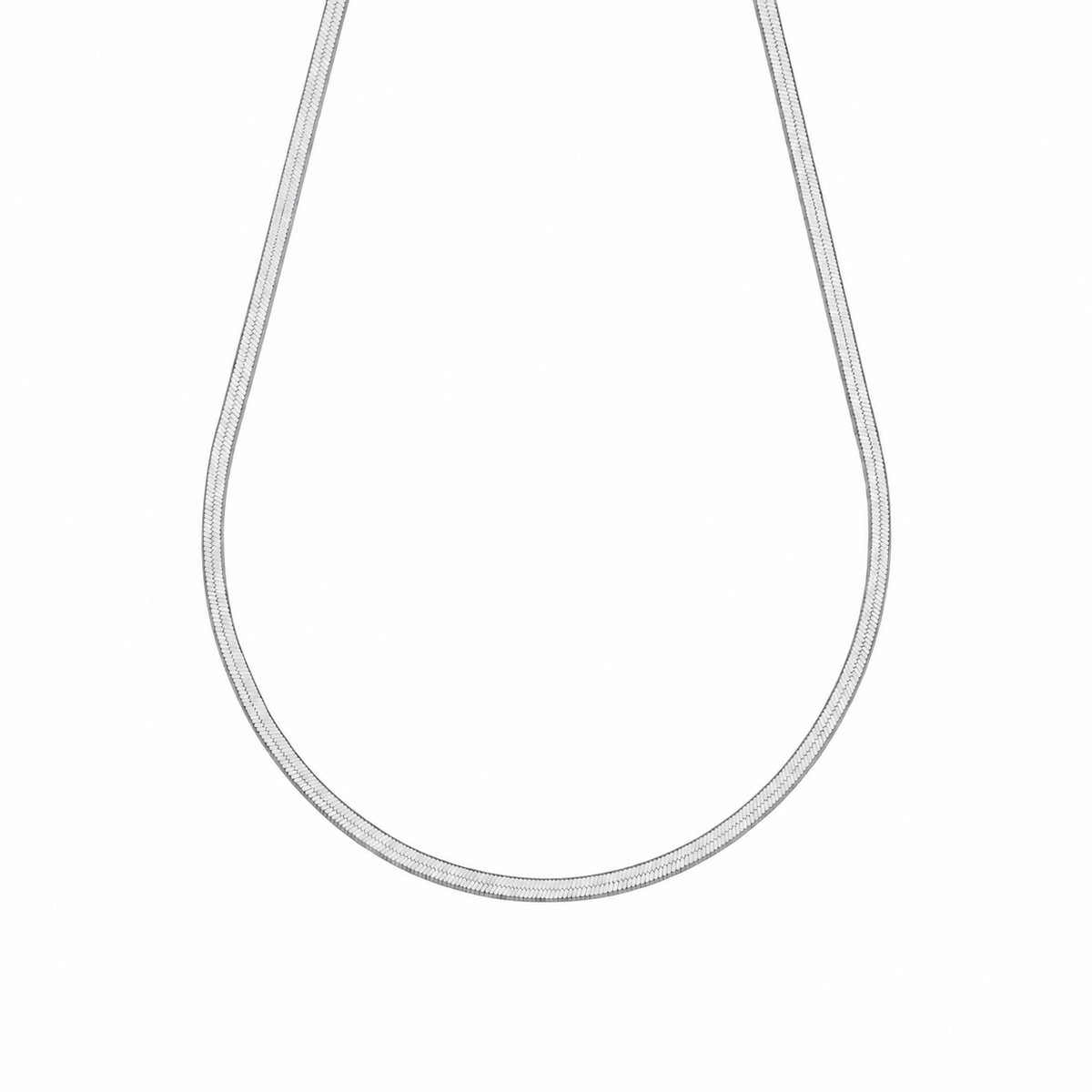 Odélie Herringbone Necklace in 925 Sterling Silver – full view