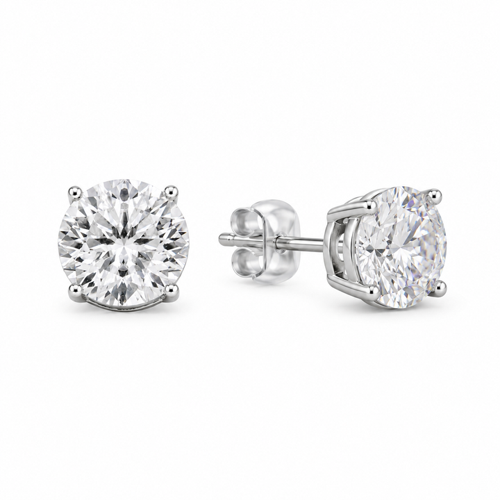 Elara Classic Stud Earrings Push Back front