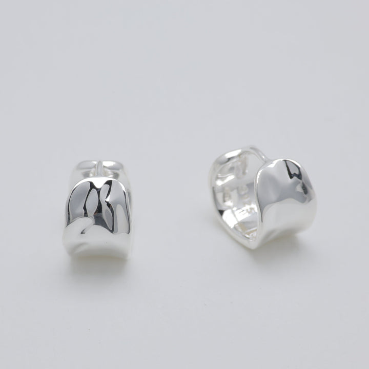 Aline Mini Hoops in 925 Sterling Silver by MOA - view 2