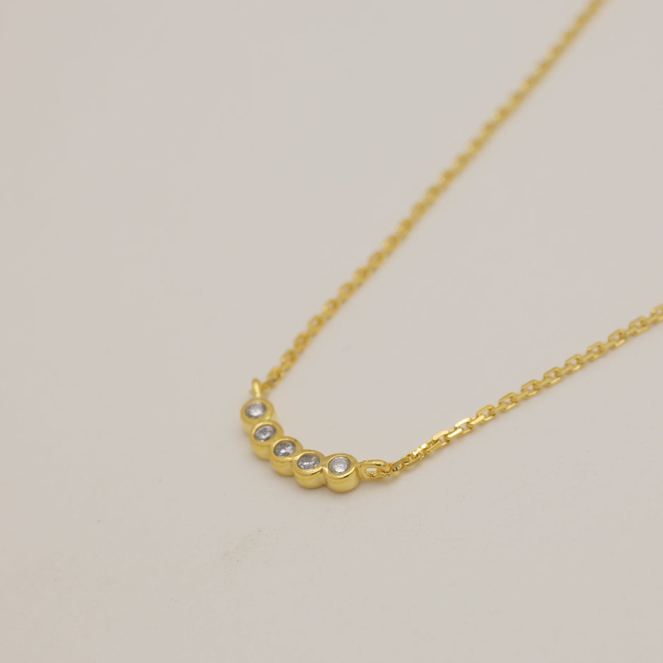 Alizee Arc Necklace in Gold Vermeil by MOA - view 2