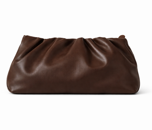 Alouette Lambskin Shoulder Bag in Chocolate