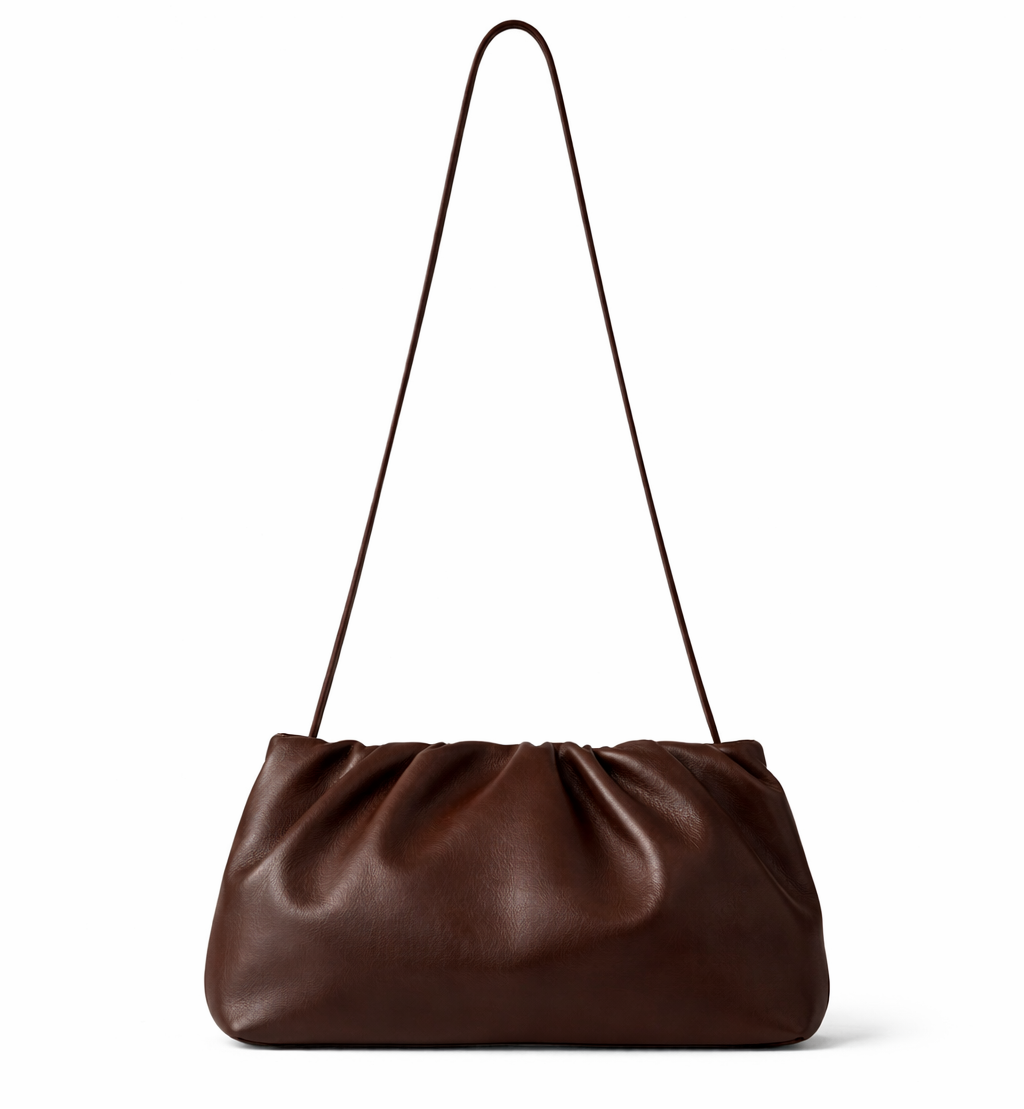 Alouette Lambskin Shoulder Bag Chocolate by MOA - view 2