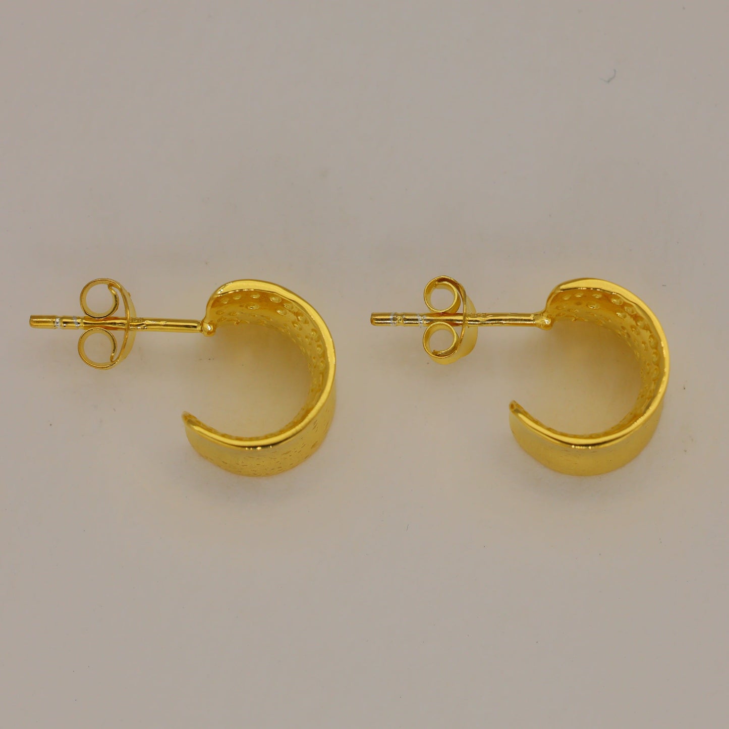 Alvera Curve Stud Earrings in 18K Gold over 925 Silver by MOA - view 2