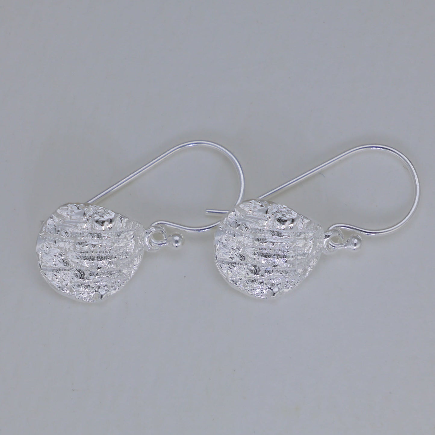 Alvienne Textured Drop Earrings in 925 Sterling Silver by MOA - view 1