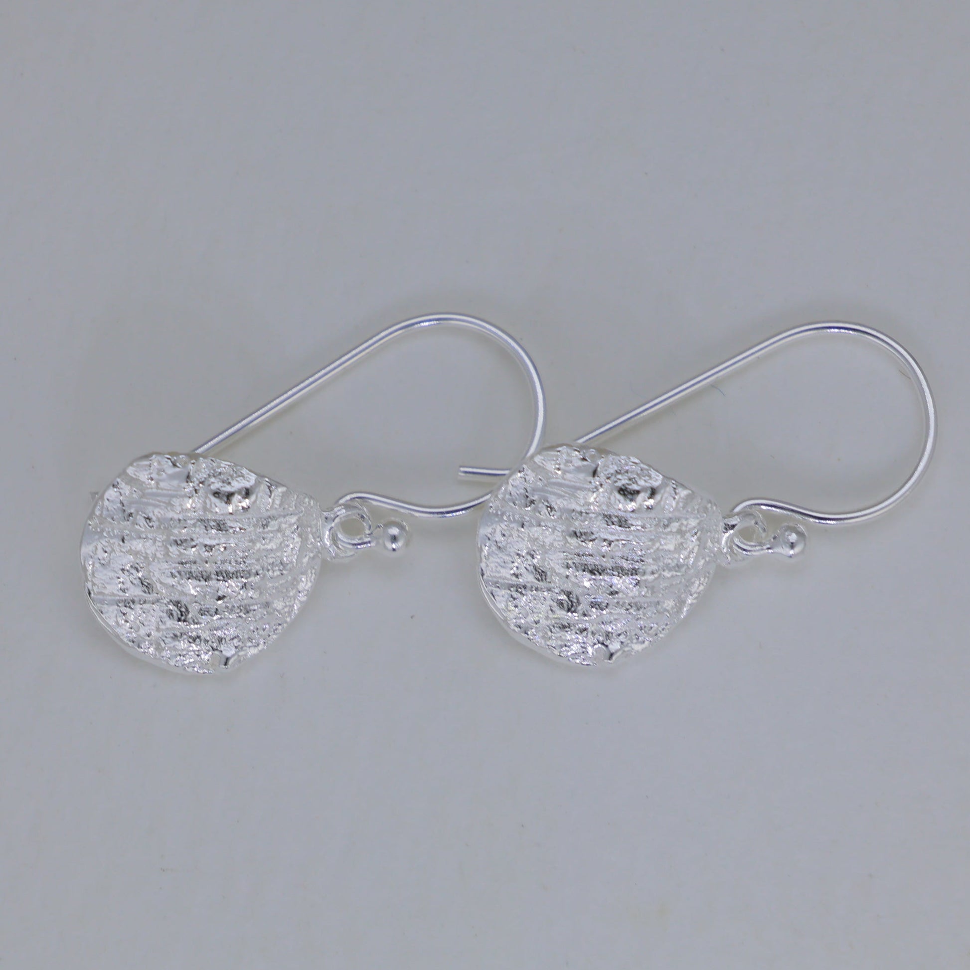 Alvienne Textured Drop Earrings in 925 Sterling Silver by MOA - view 1