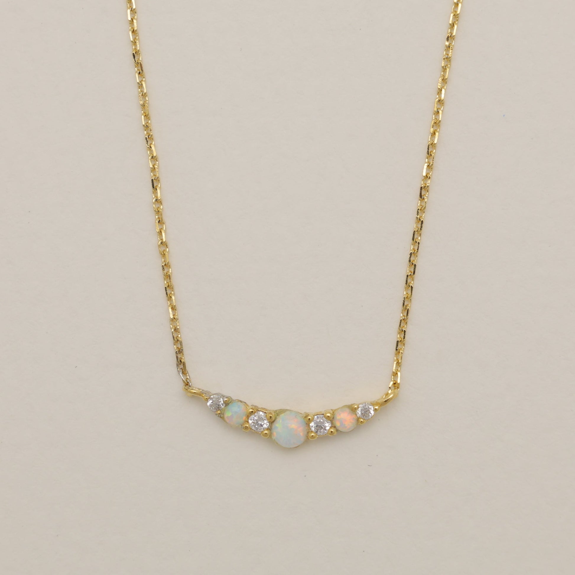 Amara Opal Necklace in Gold Vermeil by MOA - view 1