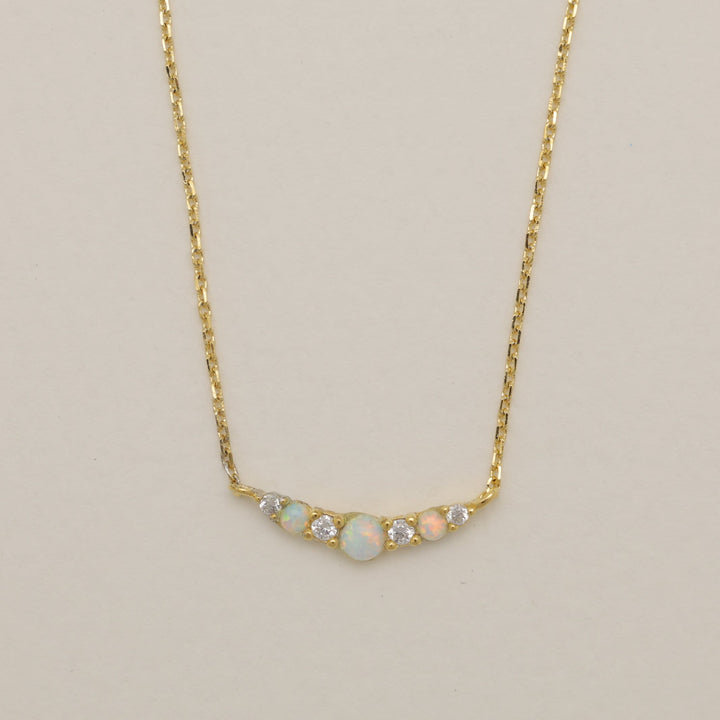 Amara Opal Necklace in Gold Vermeil by MOA - view 1