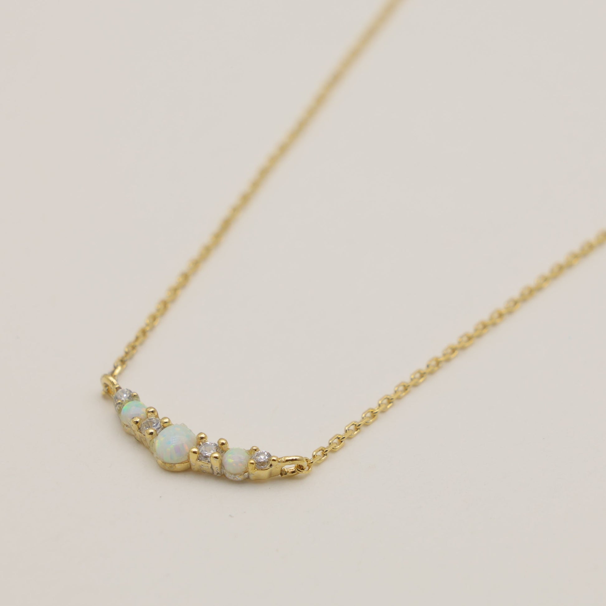 Amara Opal Necklace in Gold Vermeil by MOA - view 2
