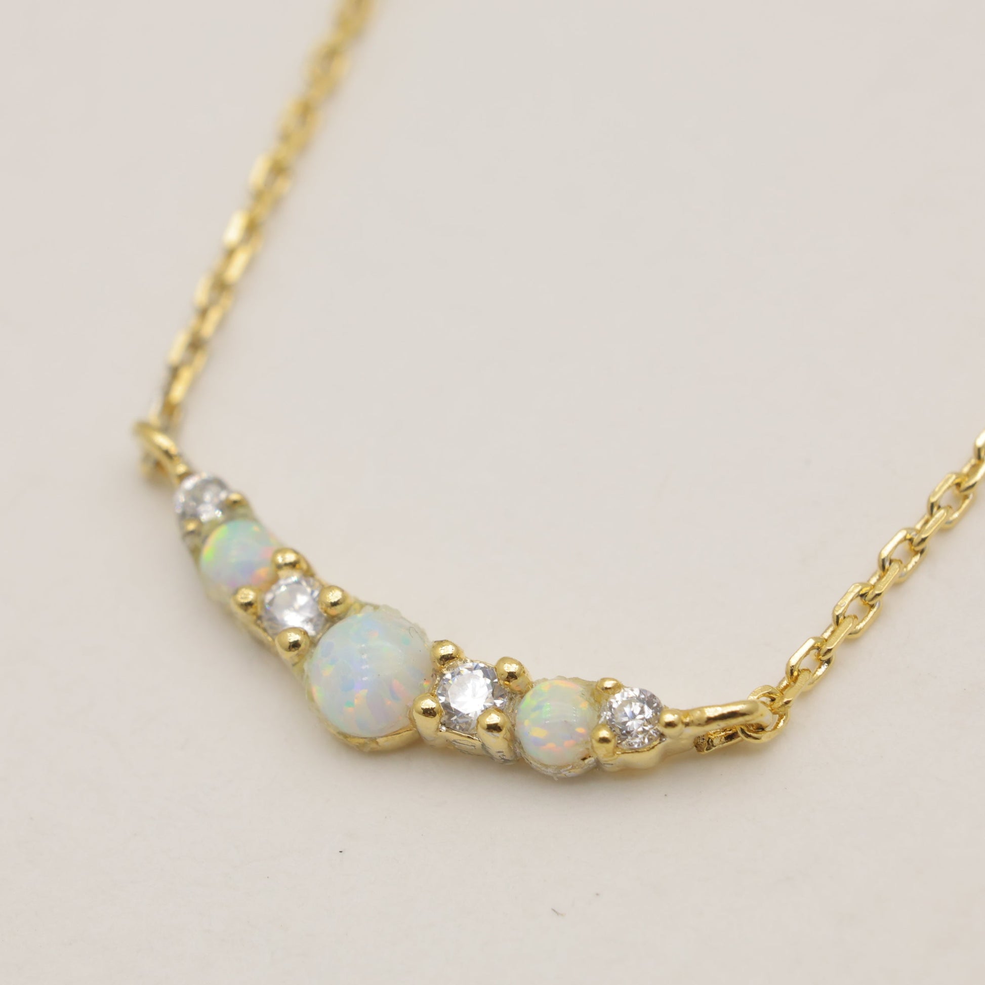 Amara Opal Necklace in Gold Vermeil by MOA - view 3